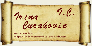 Irina Curaković vizit kartica